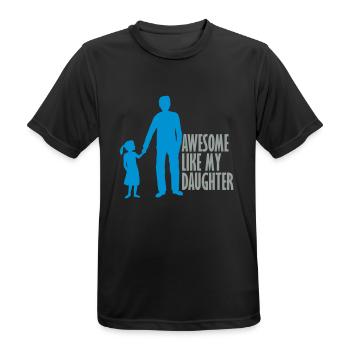 Awesome Like My Daughter - Men's Breathable T-Shirt - black - Front - AI Model Male 178 light (178cm)