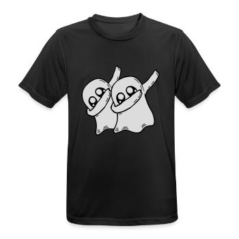 2 Dabbing Ghosts Friends - T-shirt respirant Homme - noir - Devant - AI Model Male 178 light (178cm)