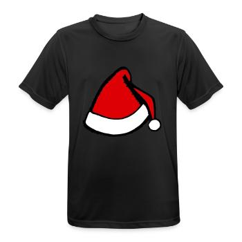Christmas Hat Santa Claus Christmas Vector - Men's Breathable T-Shirt - black - Front - AI Model Male 178 light (178cm)