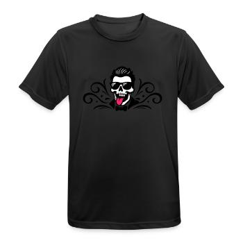 Totenkopf Bräutigam Jga - Männer T-Shirt atmungsaktiv - Schwarz - Vorne - AI Model Male 178 light (178cm)