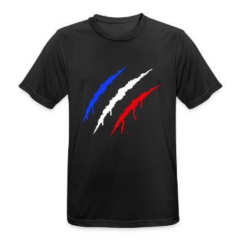 Griffes France - T-shirt respirant Homme - noir - Devant - AI Model Male 178 light (178cm)