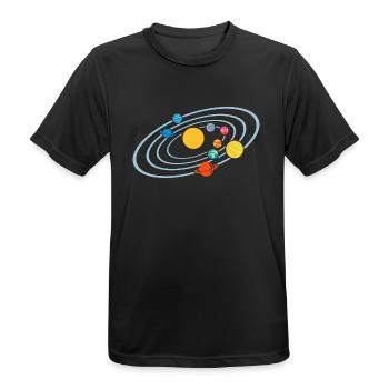 Planet - Men's Breathable T-Shirt - black - Front - AI Model Male 178 light (178cm)