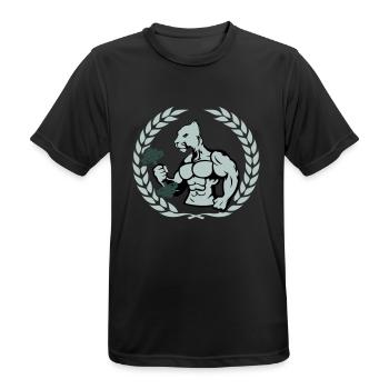 bodybuilder jaguar - Männer T-Shirt atmungsaktiv - Schwarz - Vorne - AI Model Male 178 light (178cm)