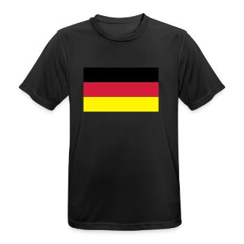 deutschlandflagge - Männer T-Shirt atmungsaktiv - Schwarz - Vorne - AI Model Male 178 light (178cm)
