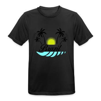 Brazil - Men's Breathable T-Shirt - black - Front - AI Model Male 178 light (178cm)