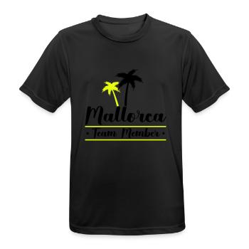 mallorca team member - Männer T-Shirt atmungsaktiv - Schwarz - Vorne - AI Model Male 178 light (178cm)