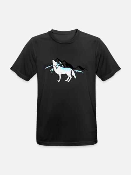 Wolf Mountains 02 - Men's Breathable T-Shirt - black