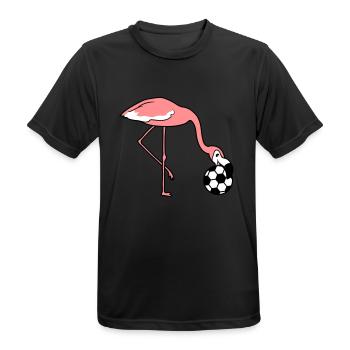 kick football club jouer balle kicker rire - T-shirt respirant Homme - noir - Devant - AI Model Male 178 light (178cm)