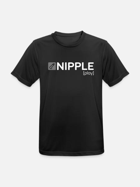 NIPPLE [play] - Männer T-Shirt atmungsaktiv - Schwarz