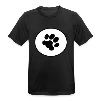 Paw Print - Men's Breathable T-Shirt - black - Front - AI Model Male 178 light (178cm)
