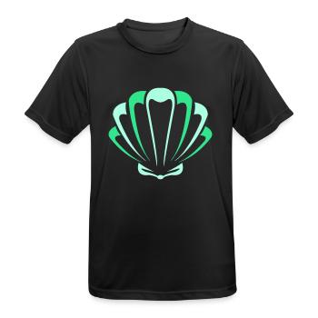 coquille - T-shirt respirant Homme - noir - Devant - AI Model Male 178 light (178cm)