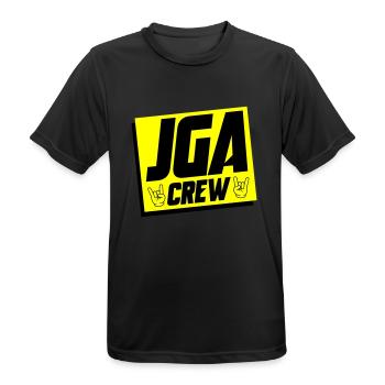 Jga Crew Junggesellenabschied - Männer T-Shirt atmungsaktiv - Schwarz - Vorne - AI Model Male 178 light (178cm)