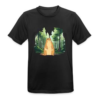 Marmotte fort paysage nature - T-shirt respirant Homme - noir - Devant - AI Model Male 178 light (178cm)