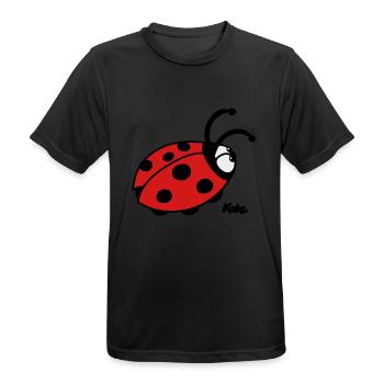 Marienkäfer (c) - T-shirt respirant Homme - noir - Devant - AI Model Male 178 light (178cm)