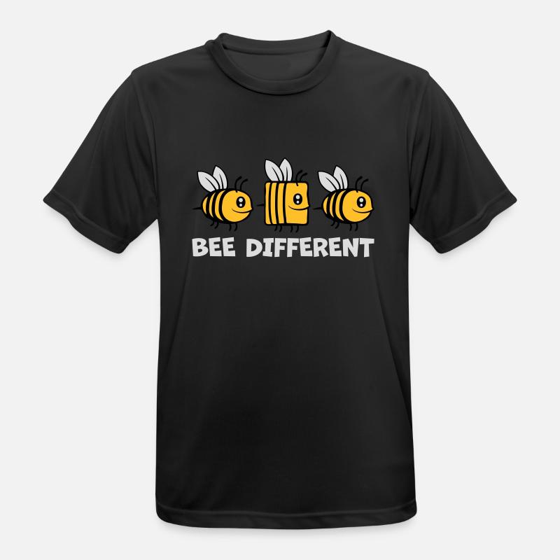 bee different bees quote - Men's Breathable T-Shirt - black