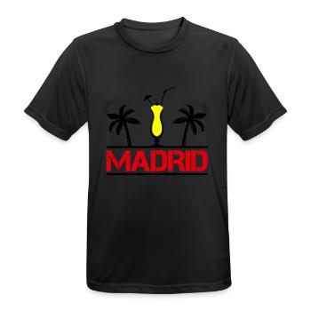 Madrid - T-shirt respirant Homme - noir - Devant - AI Model Male 178 light (178cm)