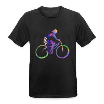 Radfahrer - Männer T-Shirt atmungsaktiv - Schwarz - Vorne - AI Model Male 178 light (178cm)