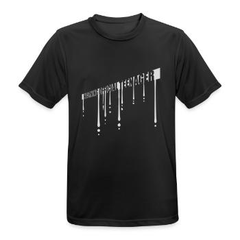 avertissement citation officielle d’adolescent - T-shirt respirant Homme - noir - Devant - AI Model Male 178 light (178cm)