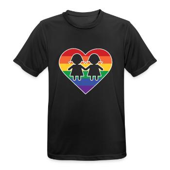 girlsheart2 - Männer T-Shirt atmungsaktiv - Schwarz - Vorne - AI Model Male 178 light (178cm)