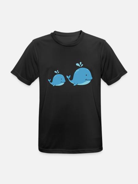 süsser wale - Männer T-Shirt atmungsaktiv - Schwarz