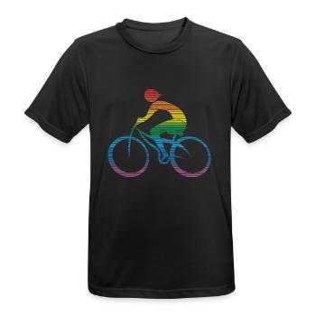 Cycliste - T-shirt respirant Homme - noir - Devant - AI Model Male 178 light (178cm)