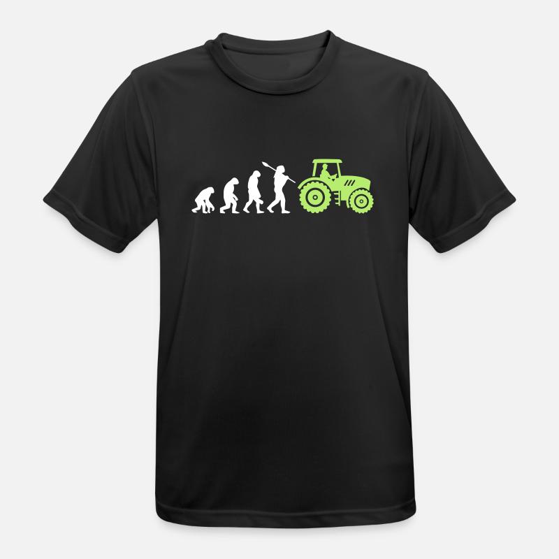 Evolution Farmer and Tractor - Men's Breathable T-Shirt - black