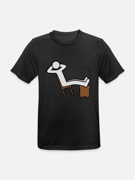 Man rests - Men's Breathable T-Shirt - black