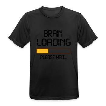brain loading - Männer T-Shirt atmungsaktiv - Schwarz - Vorne - AI Model Male 178 light (178cm)