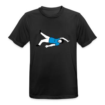 Ohnmächtiger Mann Design - Männer T-Shirt atmungsaktiv - Schwarz - Vorne - AI Model Male 178 light (178cm)