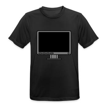 Icon Logo Computer Screen - Men's Breathable T-Shirt - black - Front - AI Model Male 178 light (178cm)