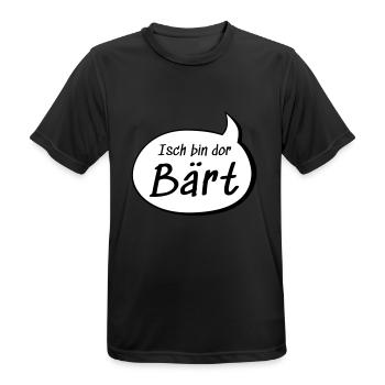 Isch bin dor Bärt Bert auf sächsisch lustig - Männer T-Shirt atmungsaktiv - Schwarz - Vorne - AI Model Male 178 light (178cm)