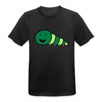 lustige_raupe - Männer T-Shirt atmungsaktiv - Schwarz - Vorne - AI Model Male 178 light (178cm)