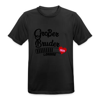 großer bruder loading 2024 - Männer T-Shirt atmungsaktiv - Schwarz - Vorne - AI Model Male 178 light (178cm)