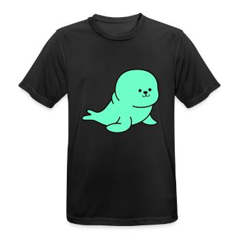 robbe - Männer T-Shirt atmungsaktiv - Schwarz - Vorne - AI Model Male 178 light (178cm)