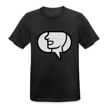 Kommunizieren Icon reden Sprechblase - Männer T-Shirt atmungsaktiv - Schwarz - Vorne - AI Model Male 178 light (178cm)