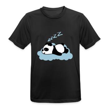 Panda endormi - T-shirt respirant Homme - noir - Devant - AI Model Male 178 light (178cm)