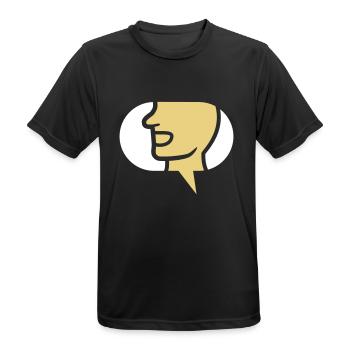 Quatschen einfaches Symbol Sprechblase - Männer T-Shirt atmungsaktiv - Schwarz - Vorne - AI Model Male 178 light (178cm)