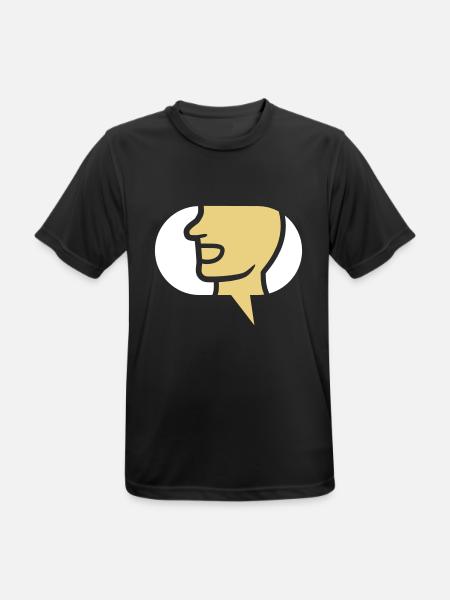 Chat Simple Symbol Speech Bubble - Men's Breathable T-Shirt - black