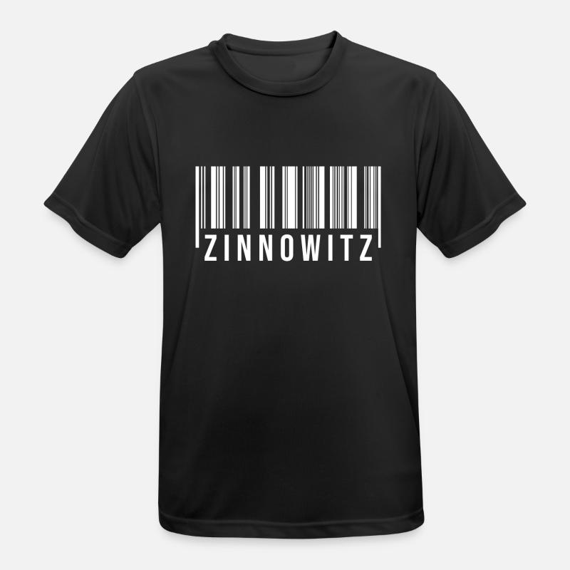 Zinnowitz Strichcode - Männer T-Shirt atmungsaktiv - Schwarz