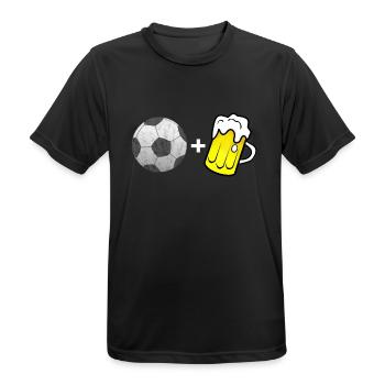 Fussball und Bier - Männer T-Shirt atmungsaktiv - Schwarz - Vorne - AI Model Male 178 light (178cm)
