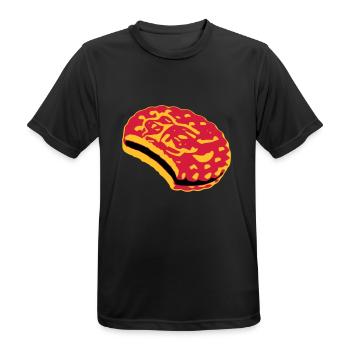 Keks - Männer T-Shirt atmungsaktiv - Schwarz - Vorne - AI Model Male 178 light (178cm)