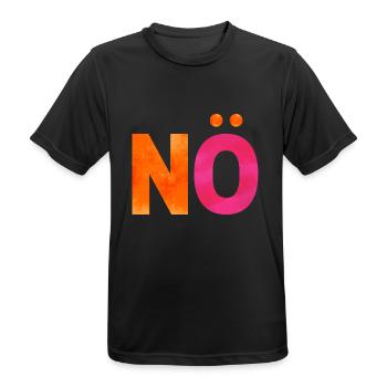 NON. Une chemise, un mot. - T-shirt respirant Homme - noir - Devant - AI Model Male 178 light (178cm)