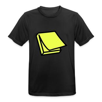 Postit - Männer T-Shirt atmungsaktiv - Schwarz - Vorne - AI Model Male 178 light (178cm)