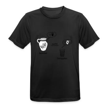 Denkblasen Bembel und Geripptes - Männer T-Shirt atmungsaktiv - Schwarz - Vorne - AI Model Male 178 light (178cm)