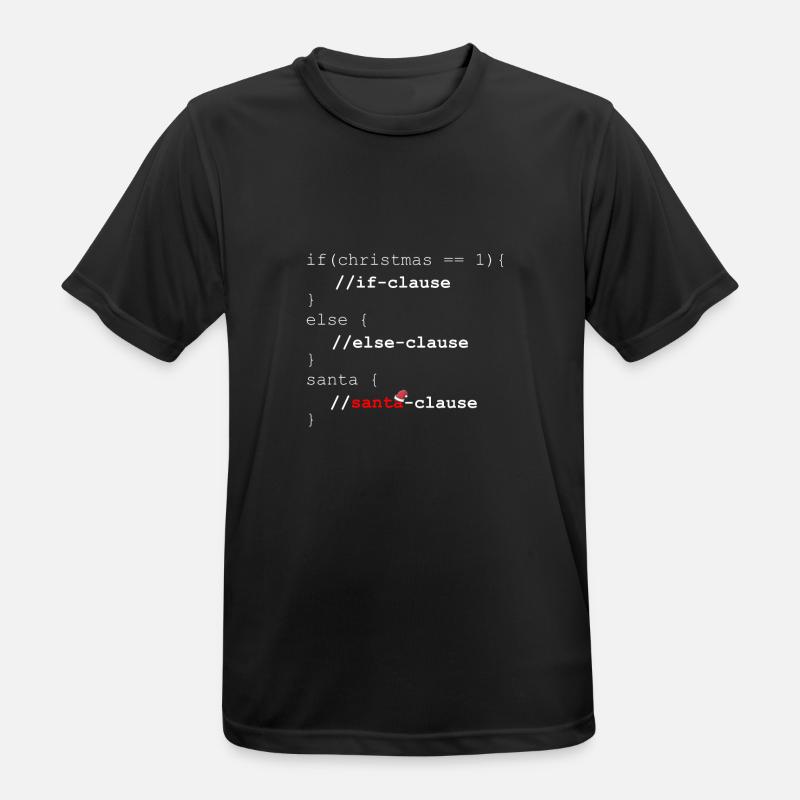 Santa-Clause – Weihnachten Programmierer Geschenk - Männer T-Shirt atmungsaktiv - Schwarz