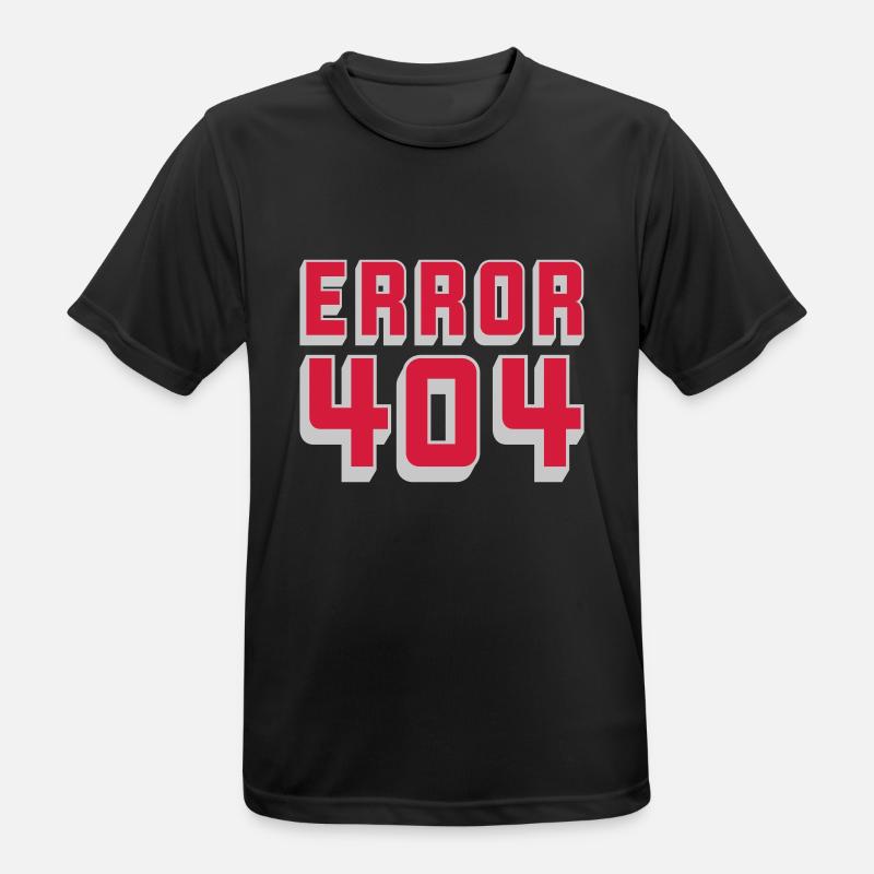 Verbindung Problem Error 404 - Männer T-Shirt atmungsaktiv - Schwarz