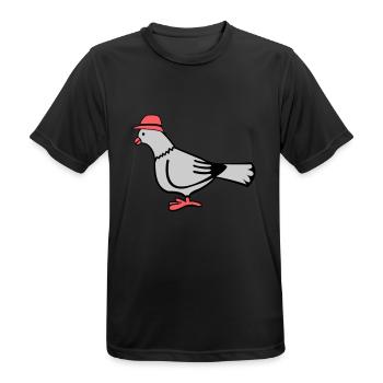 Taube - Männer T-Shirt atmungsaktiv - Schwarz - Vorne - AI Model Male 178 light (178cm)