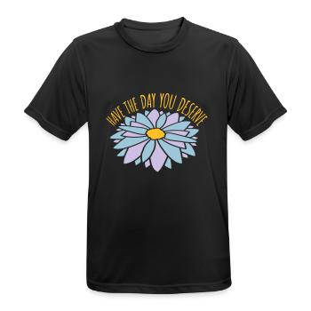 the day you deserve - Men's Breathable T-Shirt - black - Front - AI Model Male 178 light (178cm)