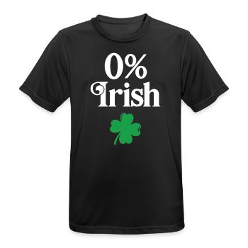 0% Iren - Männer T-Shirt atmungsaktiv - Schwarz - Vorne - AI Model Male 178 light (178cm)