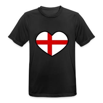 England - Men's Breathable T-Shirt - black - Front - AI Model Male 178 light (178cm)